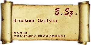 Breckner Szilvia névjegykártya